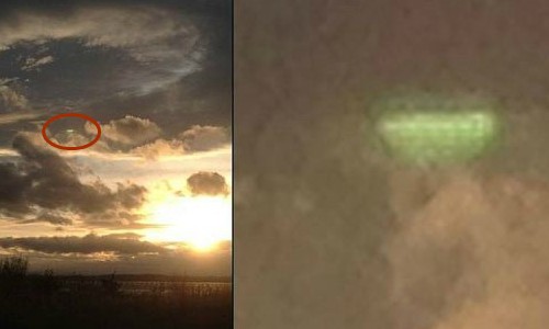 Vật thể hình kim cương xanh khổng lồ lộ diện nghi UFO