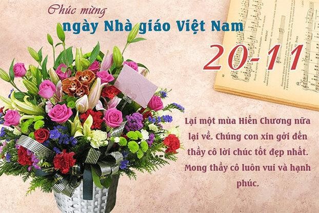 Thiệp chúc mừng ngày Nhà giáo Việt Nam 20/11 đẹp, ý nghĩa nhất | Khoa học  và Đời sống