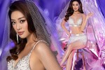 Diện váy cưới ít vải nhất showbiz Việt, hoa hậu Khánh Vân khoe cặp đùi đẹp như búp bê