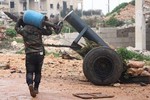 Hoảng hốt súng cối 300mm của phiến quân ở Syria