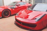 Bộ đôi xe Ferrari chục tỷ lăn bánh trên đường làng Hải Dương