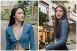 Hot girl ngành hàng không diện áo lấp ló vòng 1 nhìn phát mê