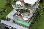 Villa uốn lượn như sóng biển, ô cửa tạo hiệu ứng ánh sáng