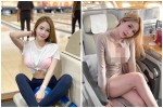 Đỏ mặt hot girl mặc lộ nội y trên sàn bowling