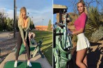 Mỹ nhân làng Golf ngượng chín mặt vì mặc áo hớ hênh ra sân 