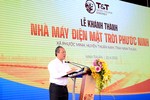 Khánh thành Nhà máy điện mặt trời Phước Ninh - Ninh Thuận