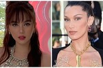 Ngọc Trinh dùng vòng cổ thay nội y gợi cảm giống Bella Hadid