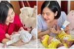 Vân Trang liên tục khoe ảnh hai con gái sinh đôi