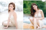 Hot girl búp bê sứ mặc mỏng tang, xẻ ngực sâu khi đi tắm