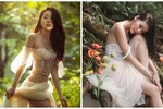 Hot girl xinh tựa nữ thần, mặc xuyên thấu nóng bỏng giữa rừng