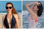 Tóc Tiên - Hạnh Sino gợi cảm với bikini đầu năm