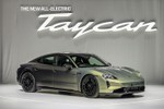 Porsche Taycan Turbo S Celestial Jade độc bản với "dàn áo tắc kè hoa"