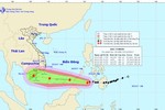 Bão Tembin giật cấp 14 di chuyển nhanh, mạnh lên khi vào biển Đông