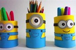 Cách làm ống đựng bút Minion siêu dễ thương