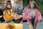 Phát ngại với hot girl quán lẩu thích mặc đồ “bức tử” vòng một