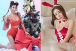 Hot girl gợi cảm hóa nàng thỏ Giáng sinh quyến rũ mê người