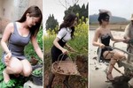 Đỏ mặt dàn hot girl diện yếm, váy bó sát xuyên thấu làm nông