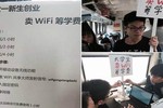 Nam sinh viên bán wifi trên tàu kiếm tiền học phí