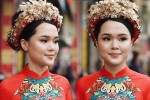 Biến thành “bà cô”, vợ Duy Mạnh lên tiếng bênh vực make up