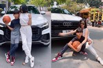 Con trai Lệ Quyên: Đi chơi trên siêu xe Audi, chân mang Air Jordan 