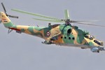 Trực thăng Mi-24D Syria bỏ bom oanh tạc phiến quân IS