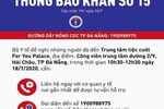 Bộ Y tế thông báo tìm người liên quan đến bệnh nhân COVID-19 tại Đà Nẵng