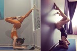 Ca sĩ Bảo Anh gợi cảm đến “nghẹt thở” với các tư thế yoga khó