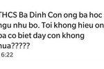 Phụ huynh sốc nặng khi nhận tin nhắn “Con ông bà học ngu như bò“