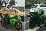 Nữ biker bí ẩn quyết không lộ mặt khiến fan bị kích thích