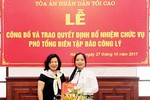 Bổ nhiệm bà Tô Thị Lan Phương làm Phó TBT báo Công lý