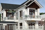 10 mẫu nhà 2 tầng mái kép đầy phong cách