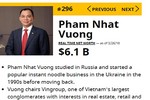 Tỷ phú Phạm Nhật Vượng lọt Top 300 người giàu nhất hành tinh