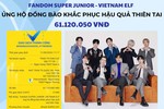 Fandom của nhiều nhóm nhạc nổi tiếng ủng hộ đồng bào vùng lũ