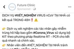 Yêu cầu phòng khám Future Clinic ngưng quảng cáo dịch vụ xét nghiệm virus corona tại nhà