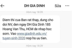 Trường đại học Gia Định phải xin lỗi vì chê điểm thi thí sinh thấp, 'spam' tin nhắn mời nhập học