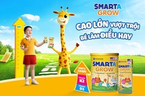 Smarta Grow 2+ mới với hàm lượng 1100mg Canxi đáp ứng khuyến nghị của Tổ Chức Y Tế Thế Giới giúp trẻ cao lớn vượt trội