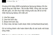 Cư dân mạng “ăn quả lừa” Samsung Galaxy S4 miễn phí