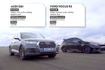 Xem Audi SQ7 đua tốc độ cùng Ford Focus RS