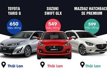 Tân binh Mazda2 và Suzuki Swift đối đầu Toyota Yaris