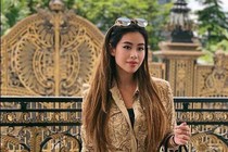 Rich kid Tiên Nguyễn khoe "bộ cánh" ăn nhập với bối cảnh