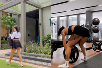 Mặc váy tập tạ, “hot girl phòng gym” khiến netizen khó hiểu