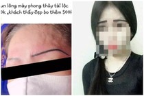 Xăm lông mày đón Tết, cô gái trẻ khóc ngất với thành quả