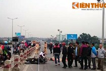 Chết thảm sau khi bị kéo lê 20m trên cầu Thanh Trì