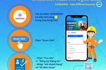 Ứng dụng Zalo là tiện ích chăm sóc khách hàng EVNHANOI