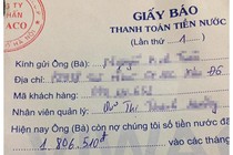 Tá hỏa khi nhận hóa đơn tiền nước tăng đột biến lên gần 2 triệu