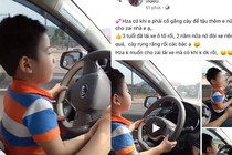 Video: Phẫn nộ vợ chồng đăng clip con trai 3 tuổi lái ô tô để khoe của