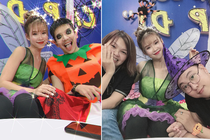 Vợ chồng Khởi My hóa trang vui nhộn dịp Halloween