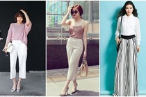 Chị em phát sốt với style quần ống rộng thập niên 70