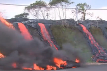 Cận cảnh dung nham tàn phá thị trấn ở Hawaii