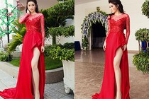 Huyền My khoe chân dài miên man trong buổi casting phim